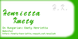 henrietta kmety business card